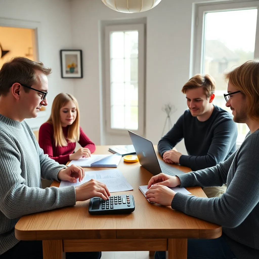 Nederlandse vrouw die budgetteringsapp gebruikt op smartphone