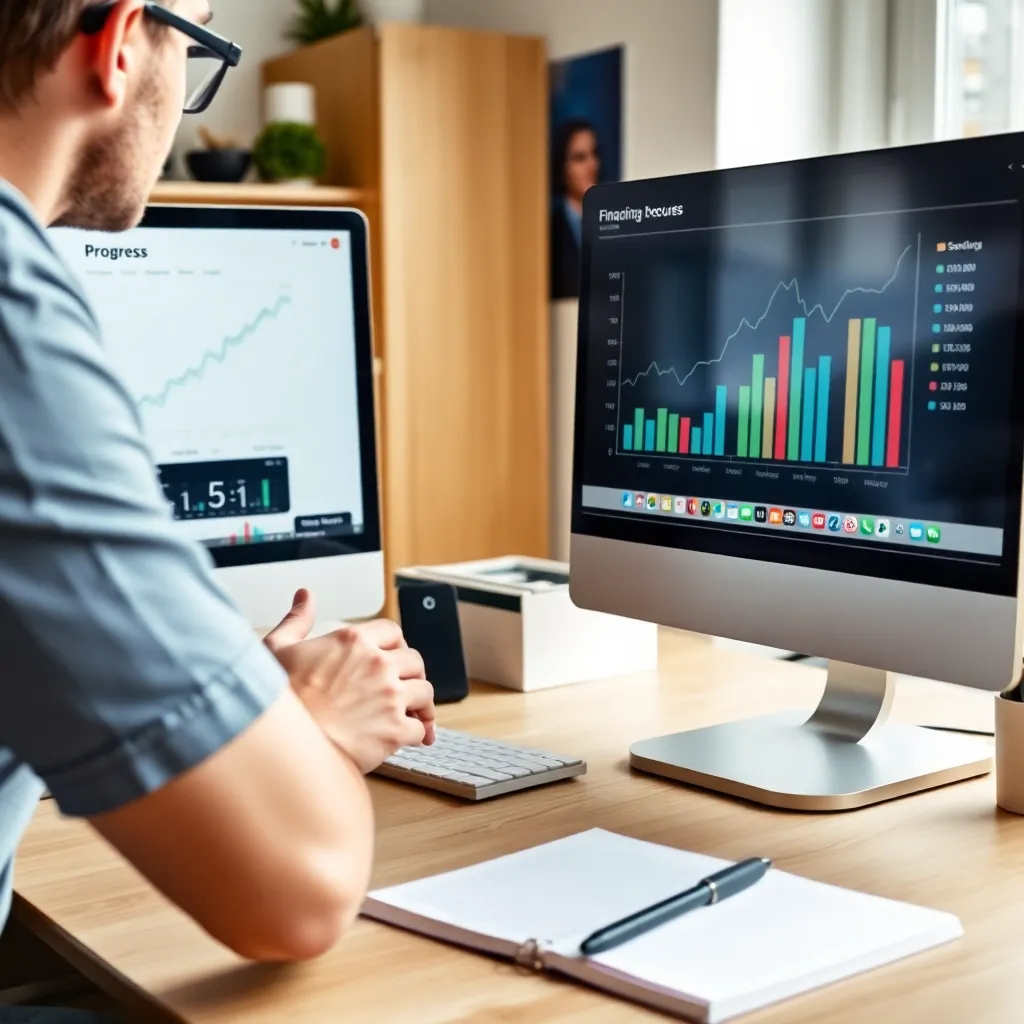 Smartphone met Nederlandse budgetteringsapp verbonden met bankrekeningen